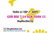 Bài 7.14 SGK Toán 11 Tập 2 Kết nối tri thức